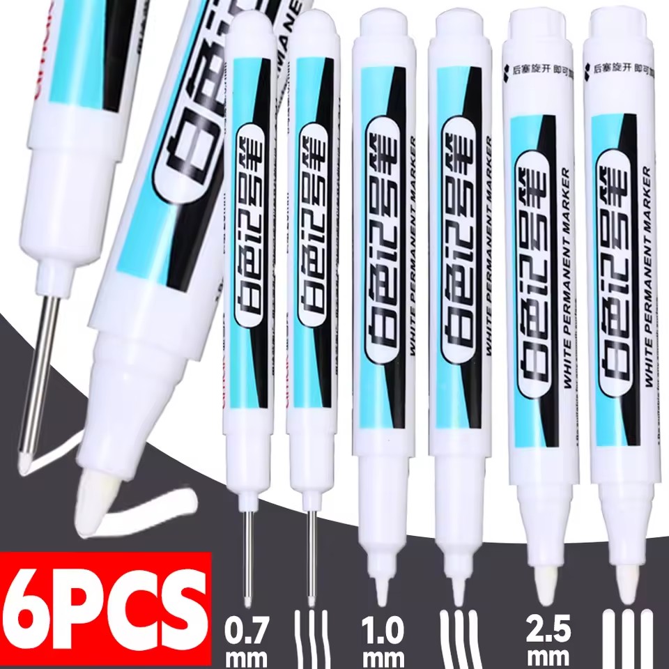 Tee Height Marker - 3-1 قطعة من أقلام التحديد البيضاء،
